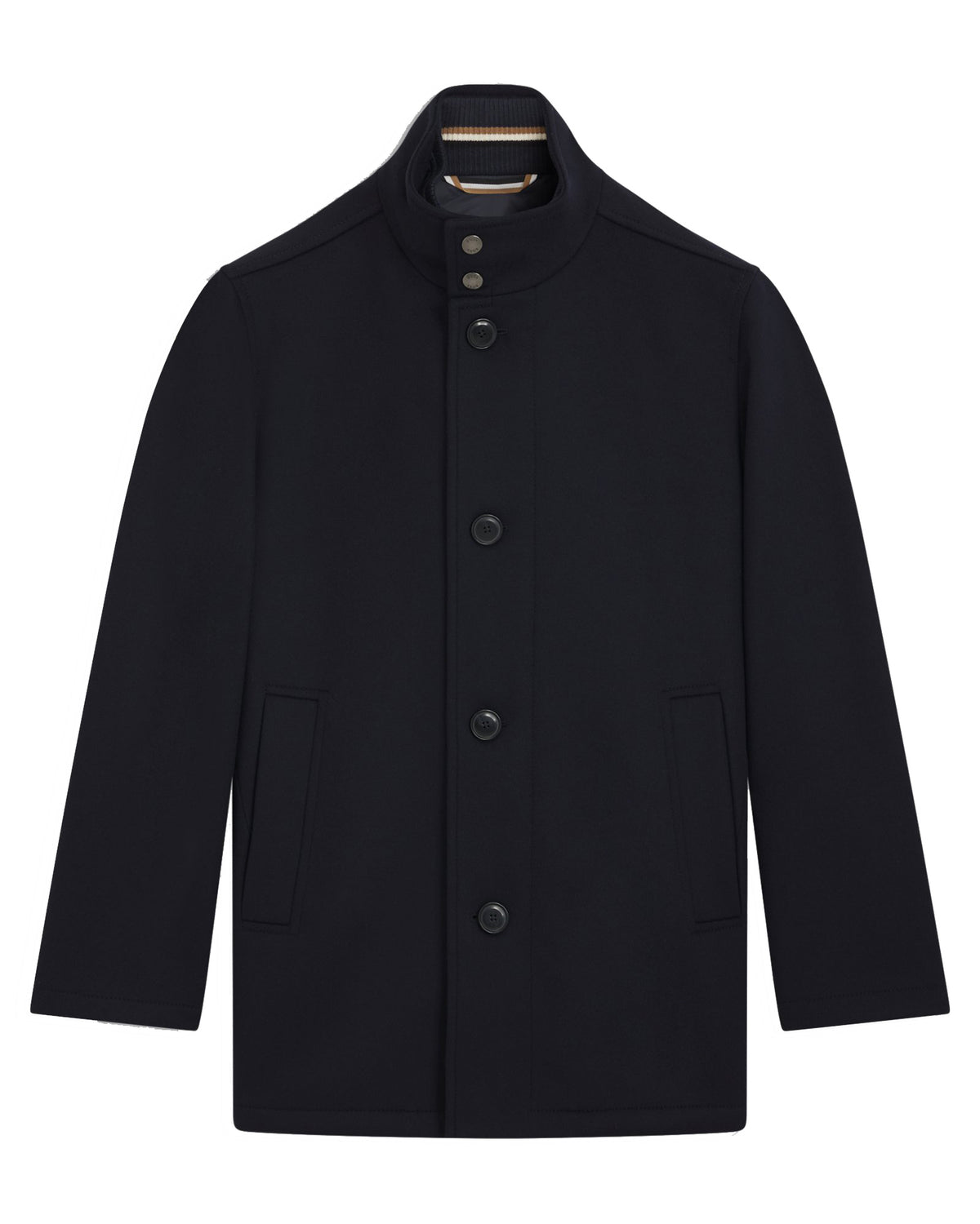 Boss Relaxed-fit coat in wool and cashmere - Navy