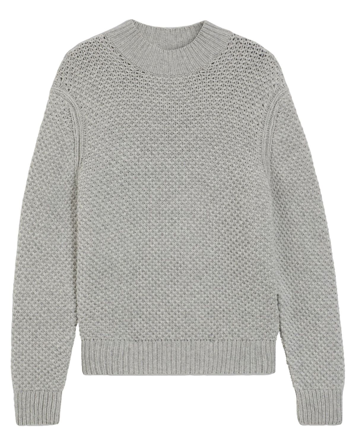 Boss Virgin-wool sweater with structured knit - Grey