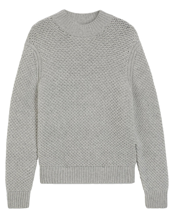 Boss Virgin-wool sweater with structured knit - Grey