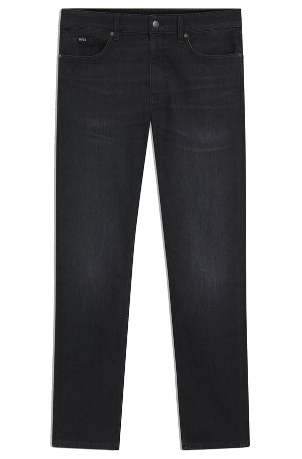 Boss  Delaware slim-fit jeans in black Italian-made denim - Black