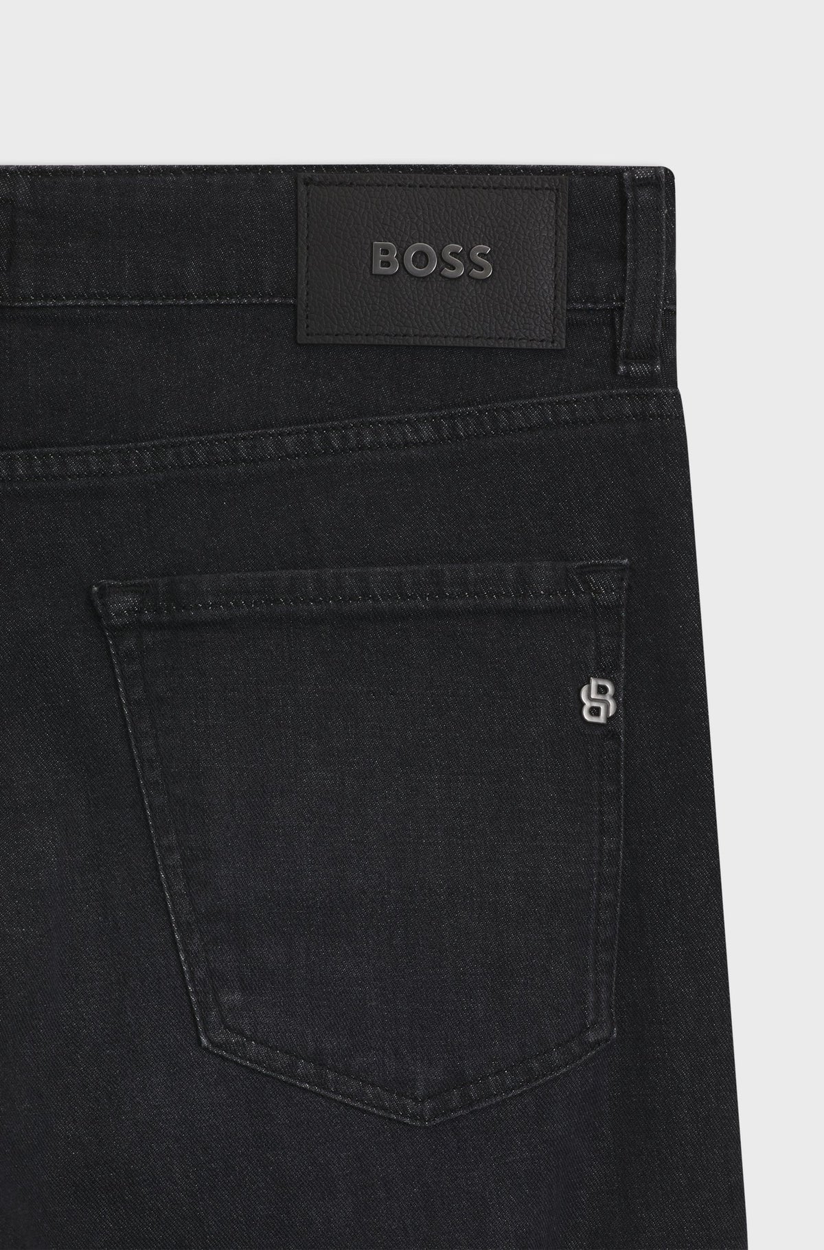 Boss  Delaware slim-fit jeans in black Italian-made denim - Black