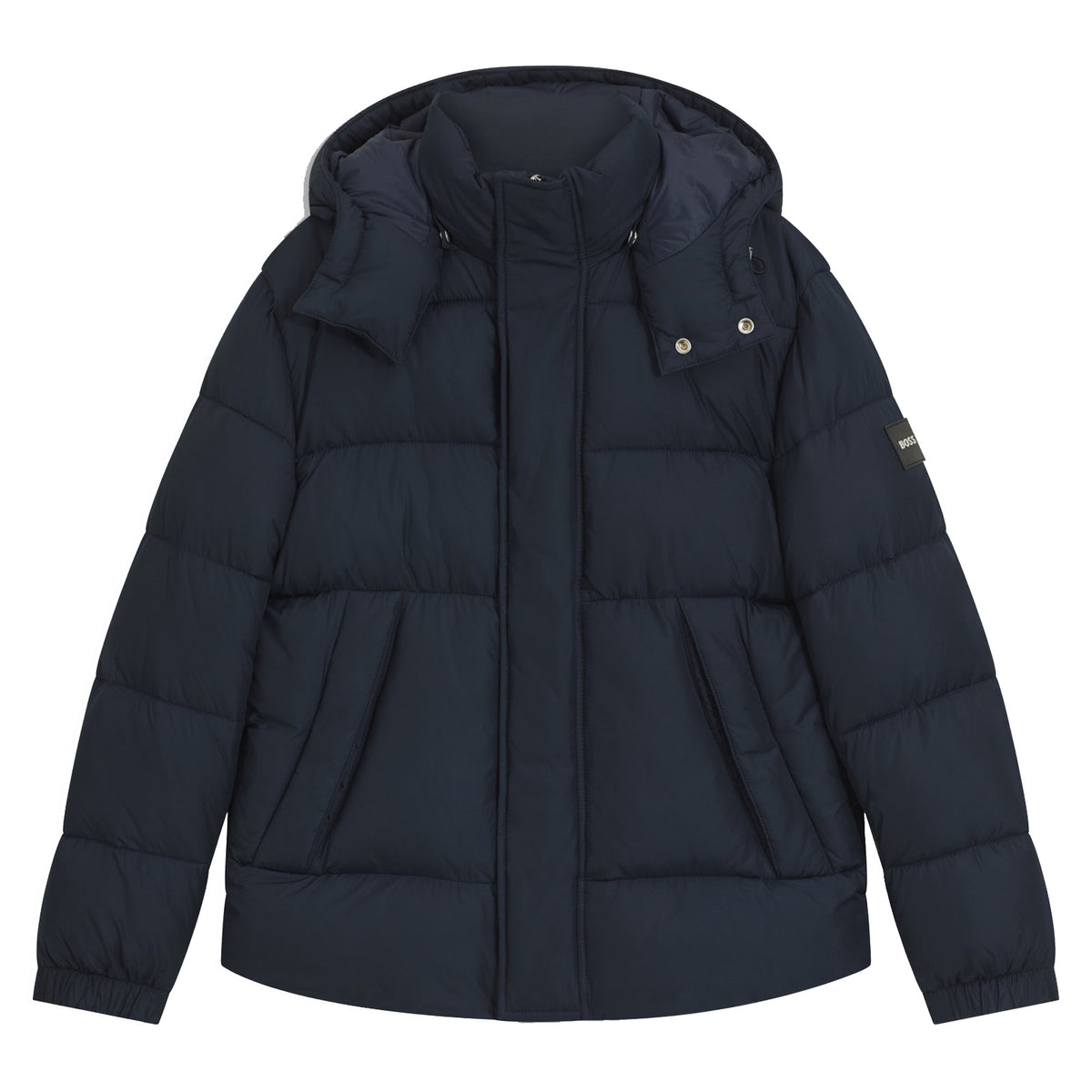 Boss  Water-repellent jacket with logo badge - Blue
