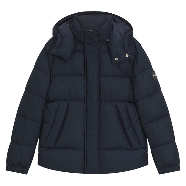 Boss  Water-repellent jacket with logo badge - Blue