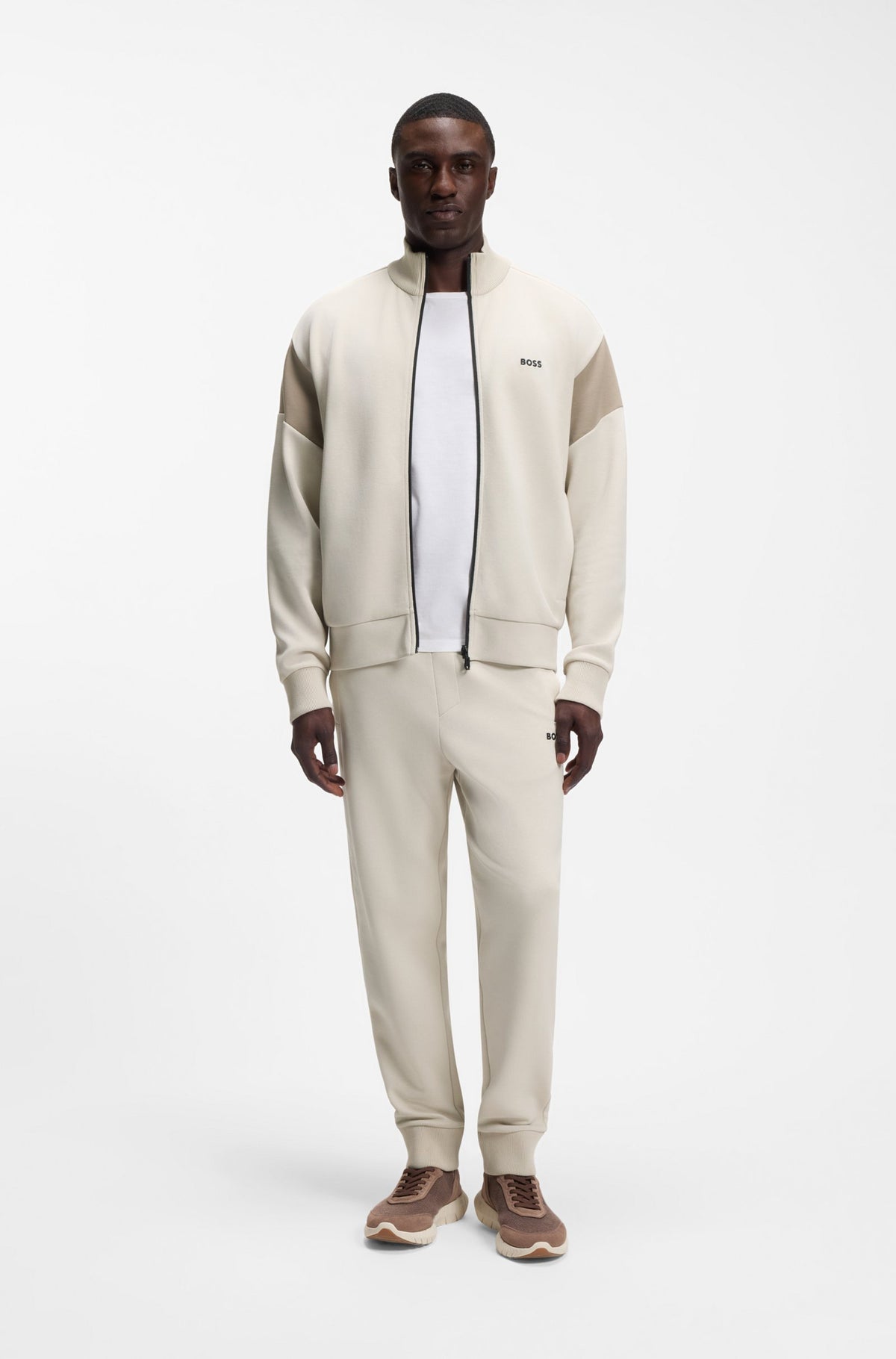 Boss Green SW_Union Skaz Zip Thru - Off White