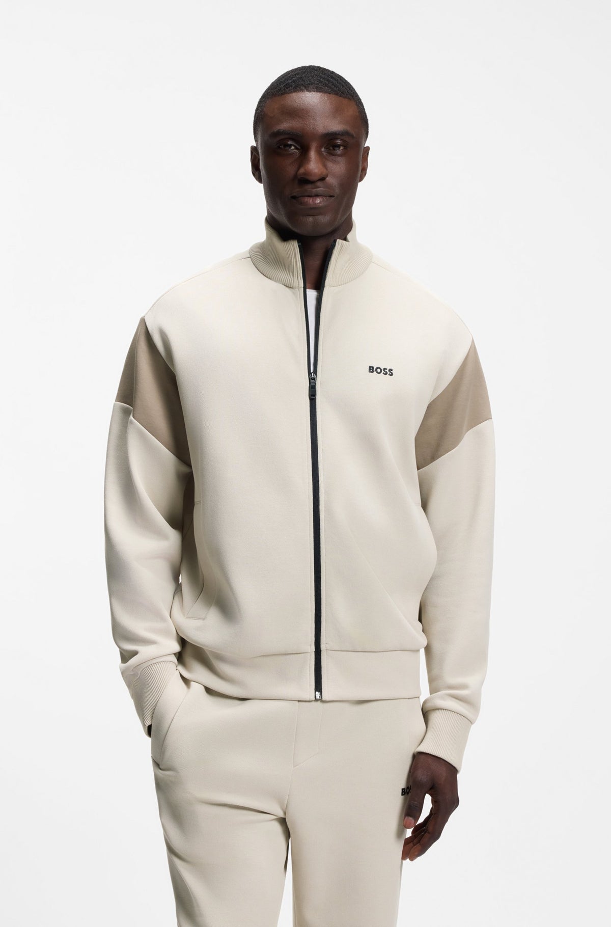 Boss Green SW_Union Skaz Zip Thru - Off White