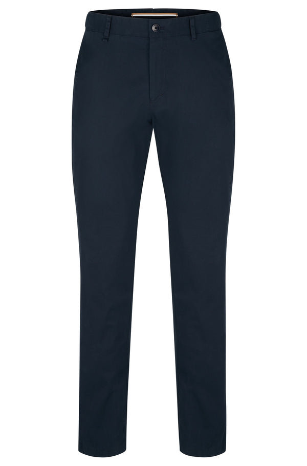 Boss Slim-Fit Stretch Cotton Trousers - Blue