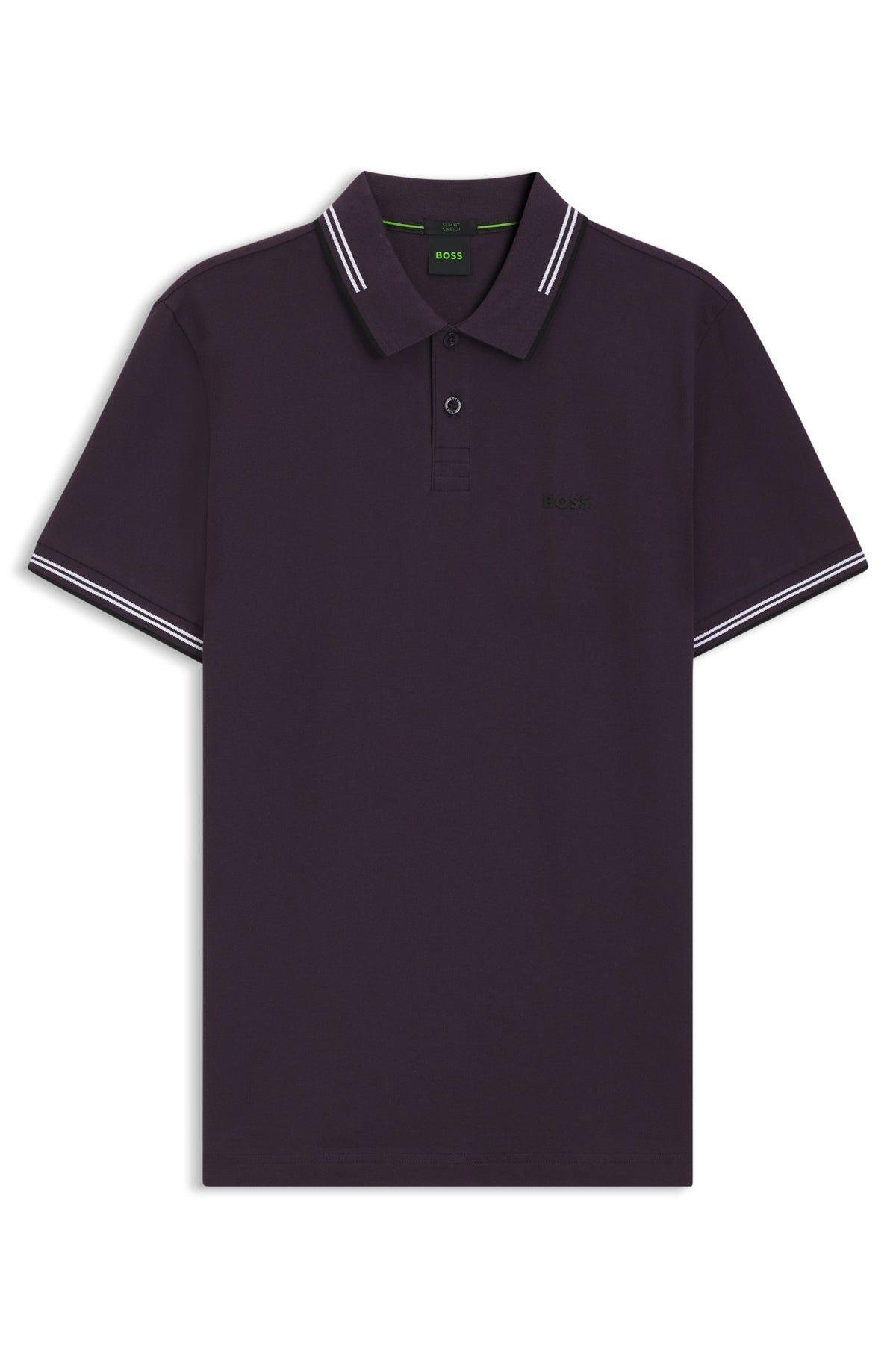 Boss Stretch-cotton slim-fit polo shirt with branding - Purple