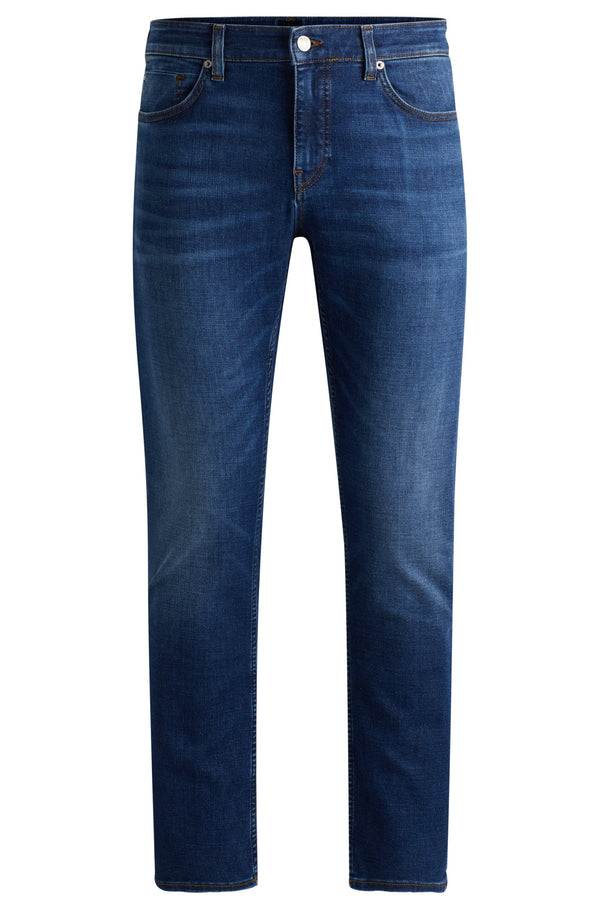 Boss Super-Soft Denim 'Delaware' Slim-Fit Jeans  - Dark Blue