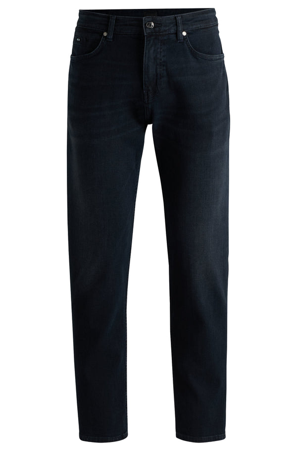 Boss Regular-Fit Jeans in Super-Soft Denim - Blue-Black