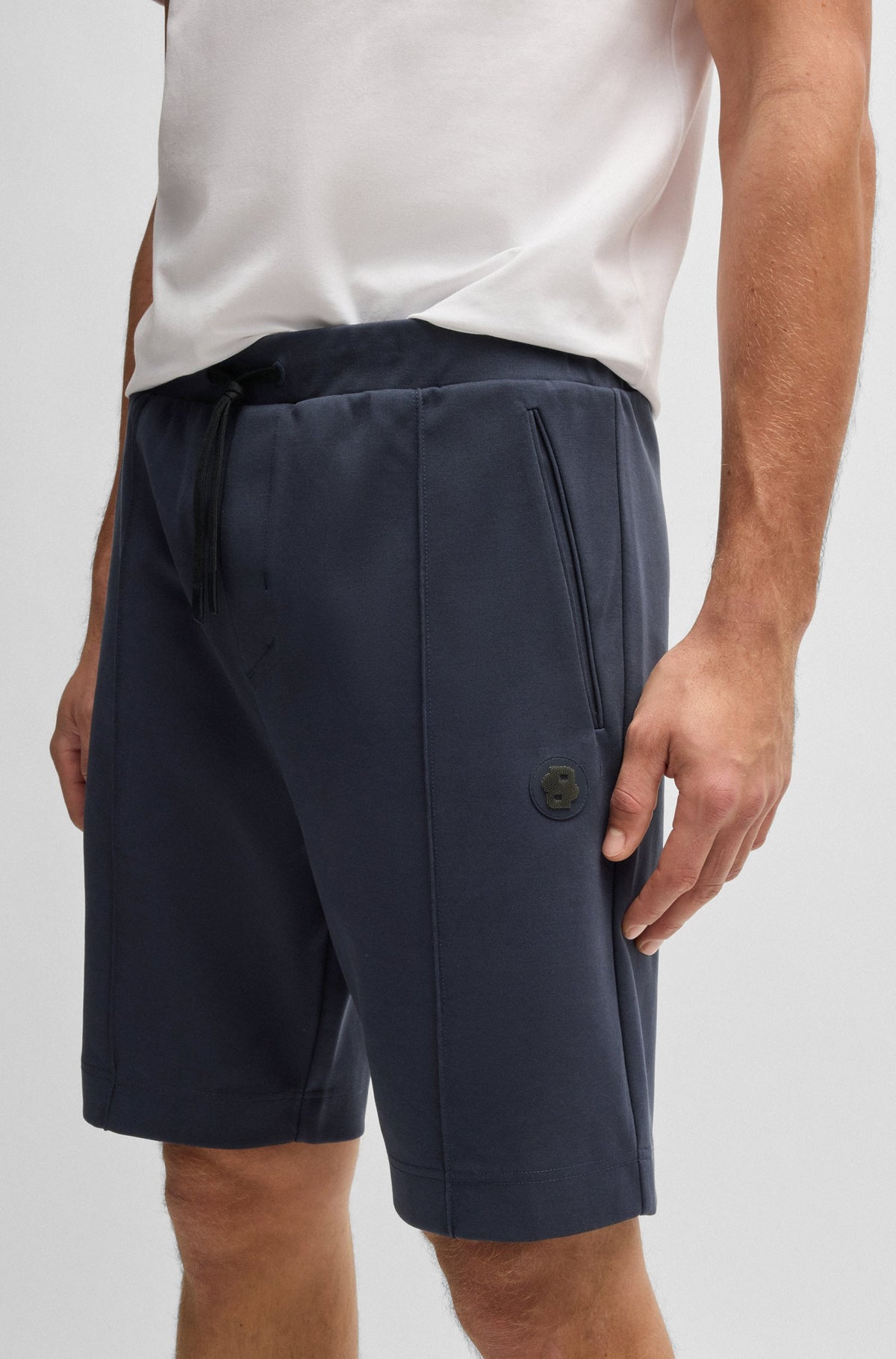 Boss Shorts with Double B Monogram - Blue