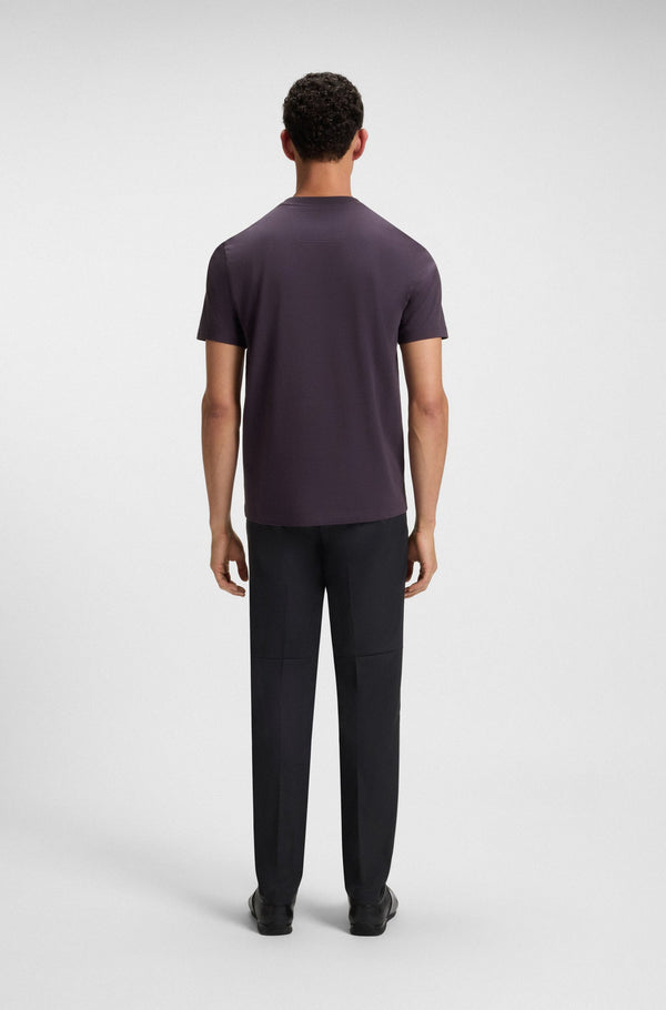 Boss Cotton-jersey T-shirt with 3D logo - Purple