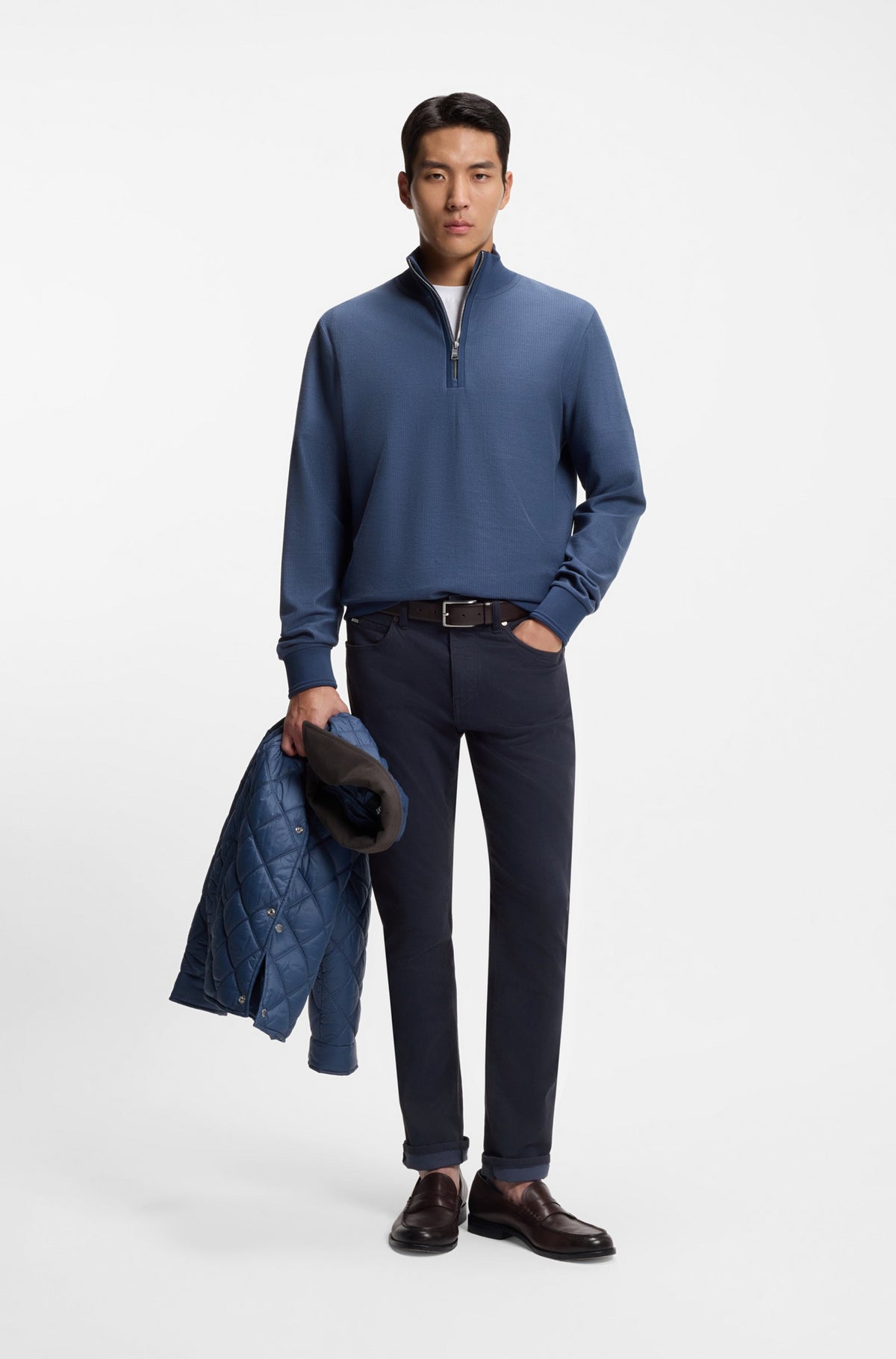 Boss Delaware slim-fit jeans in stretch denim - Blue