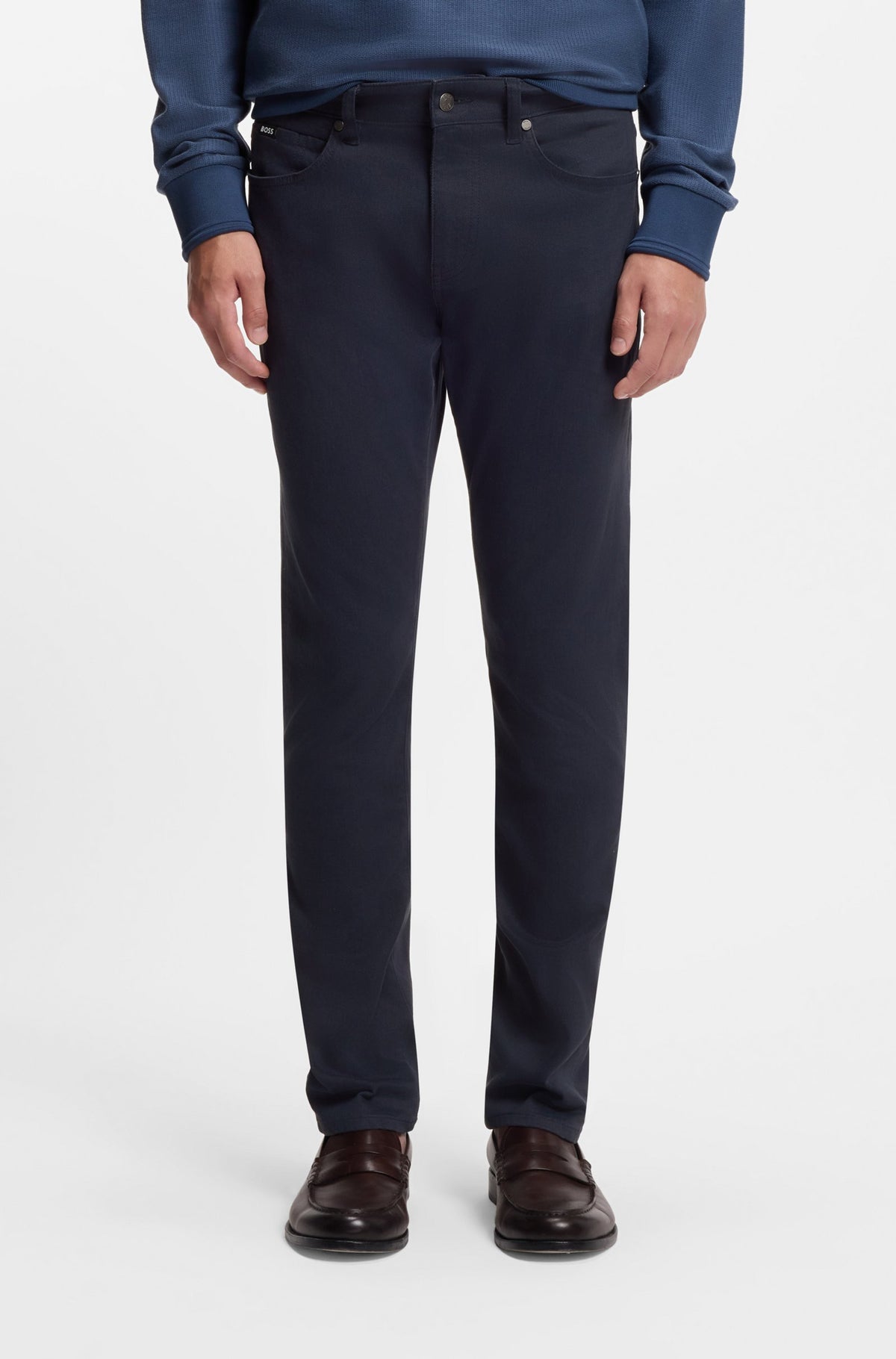 Boss Delaware slim-fit jeans in stretch denim - Blue