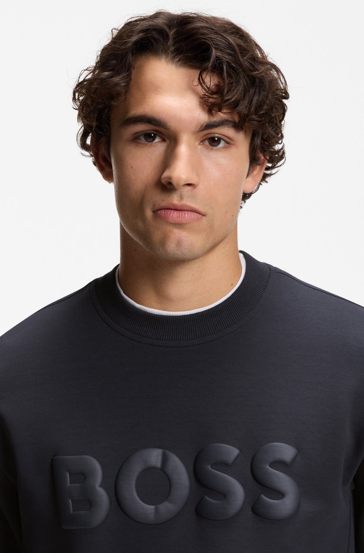 Boss Green Salbo Crew Sweat Logo - Blue