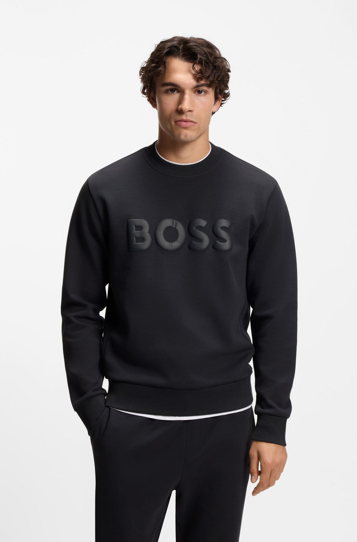 Boss Green Salbo Crew Sweat Logo - Blue