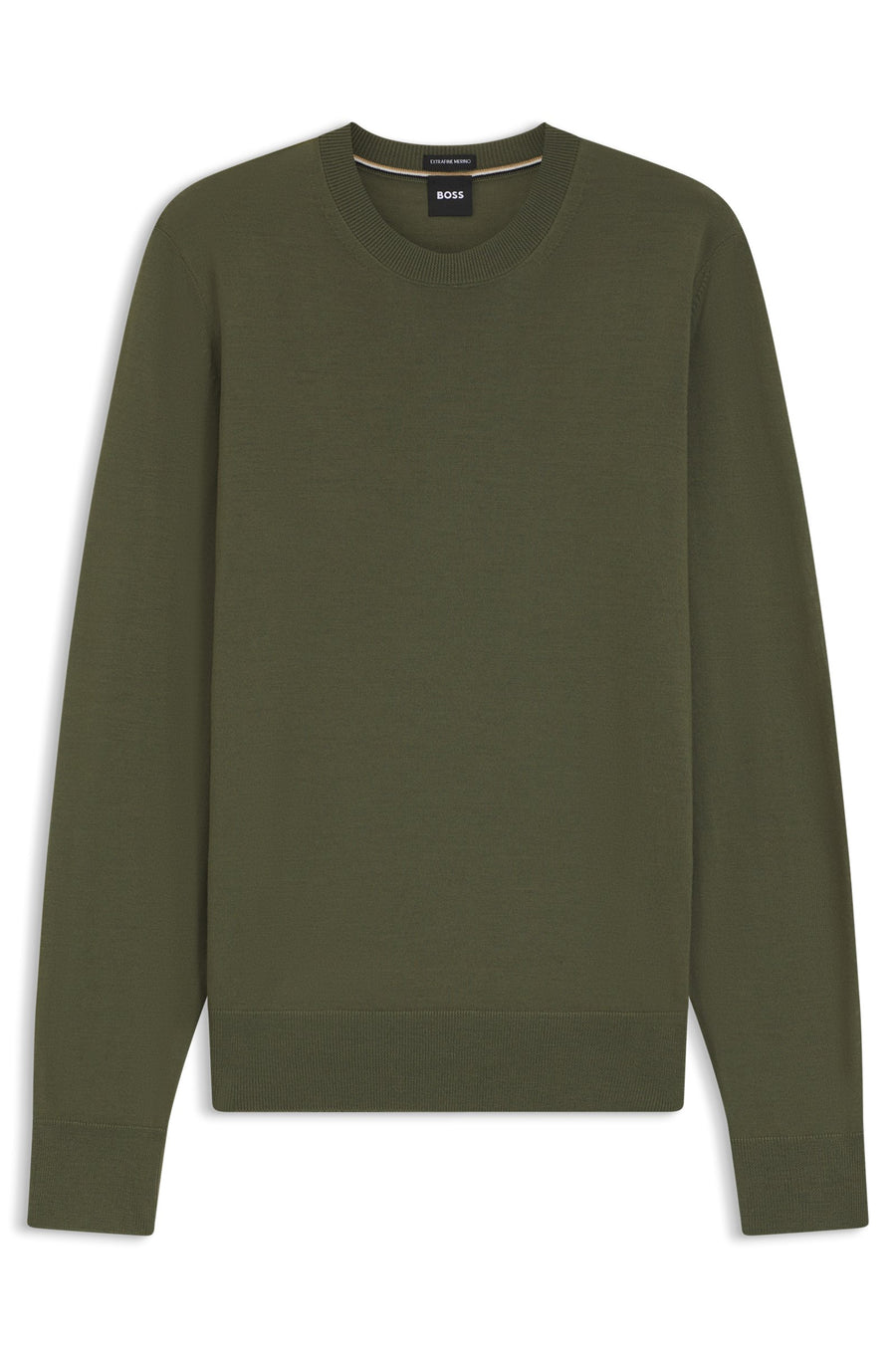 BOSS Regular Fit Merino Wool Sweater – Green