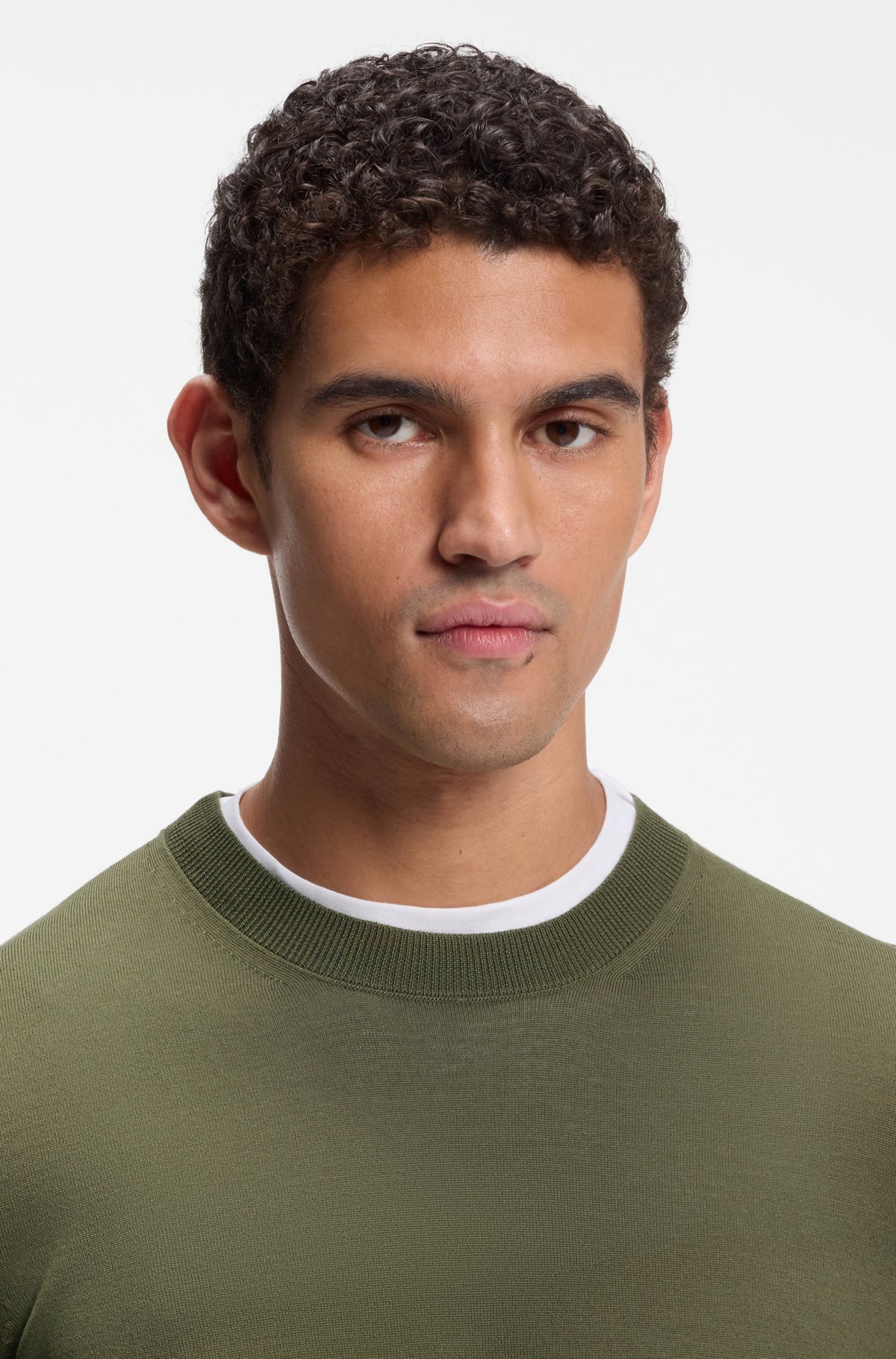 Boss Merino-wool sweater in a regular fit - Green