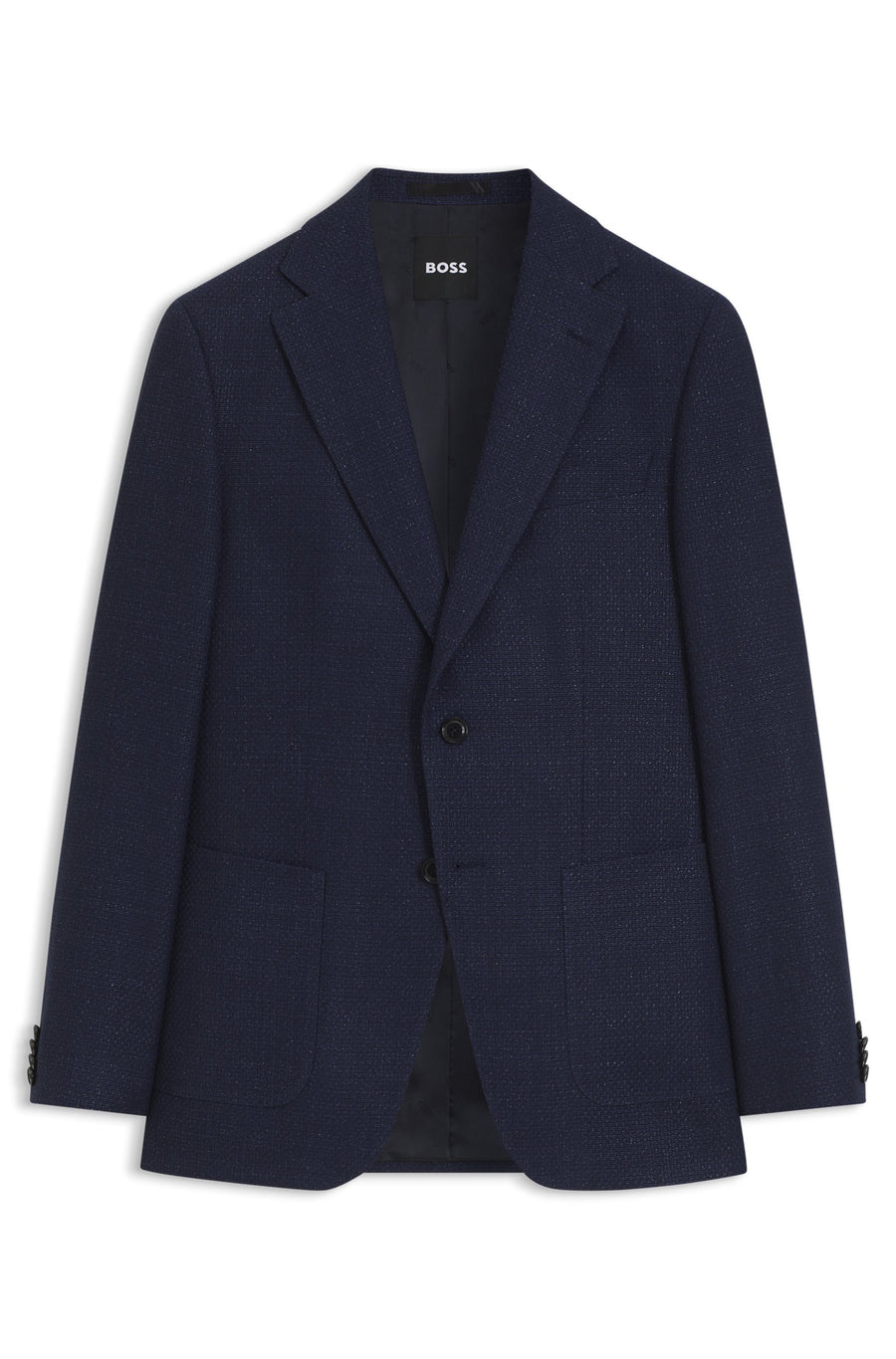 BOSS H-Hutson Slim Fit Virgin Wool Blend Blazer – Blue