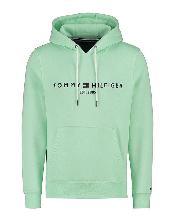 Tommy Hilfiger Logo Embroidery Drawstring Hoody - Green