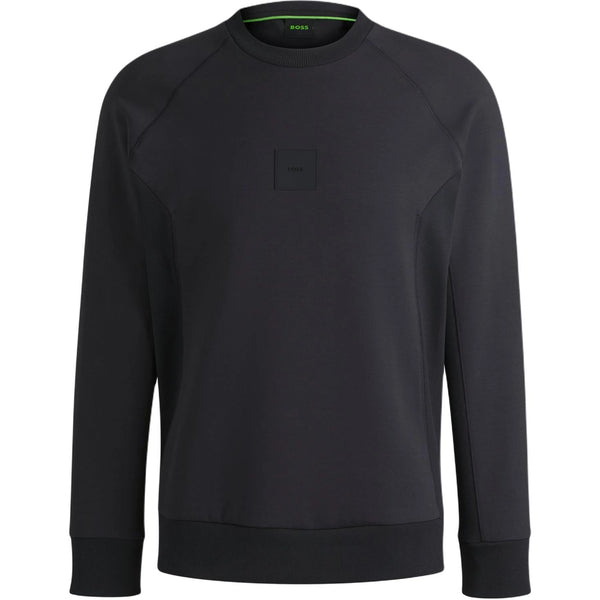 Boss Cotton-blend sweatshirt with stretch - Blue