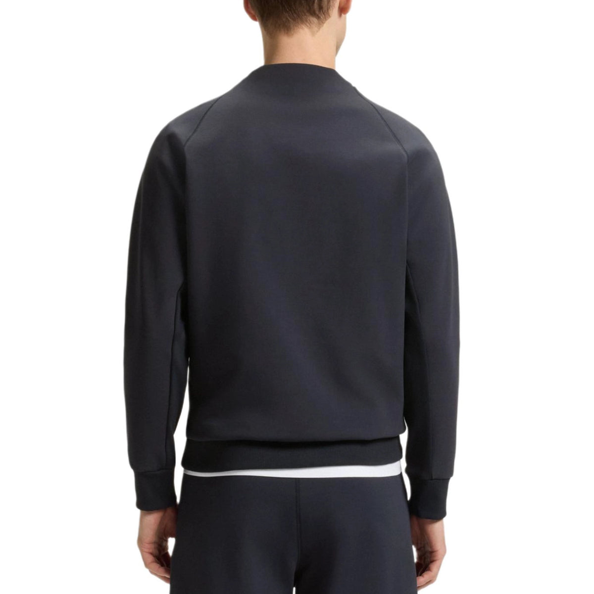 Boss Cotton-blend sweatshirt with stretch - Blue