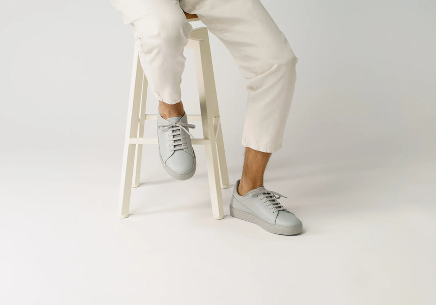 JAK Mercury II Leather Trainers - Light Grey