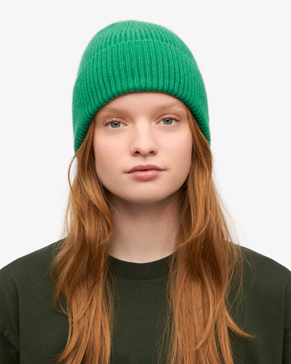 Colorful Standard 100% Recycled Merino Wool Beanie  - Kelly Green