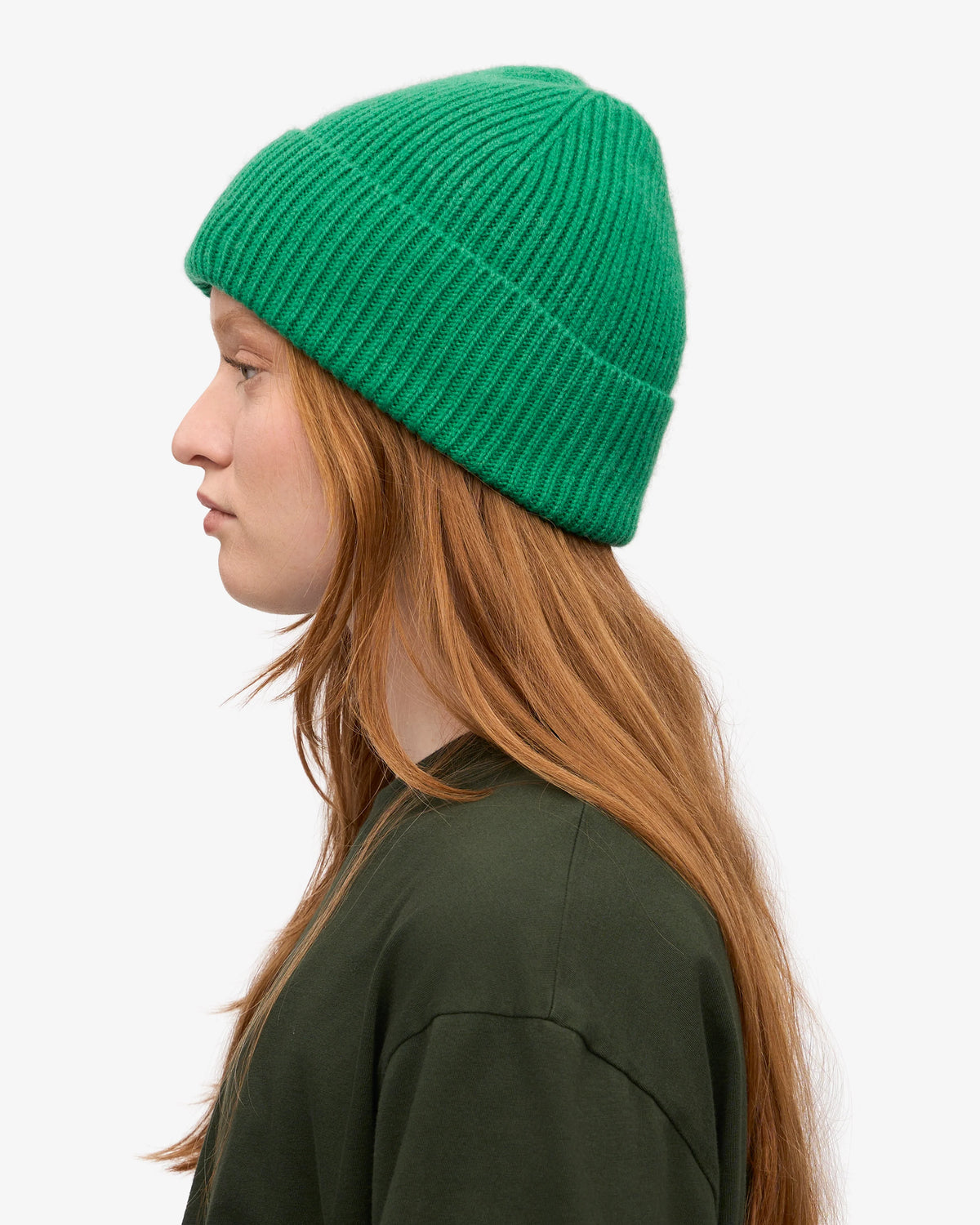 Colorful Standard 100% Recycled Merino Wool Beanie  - Kelly Green