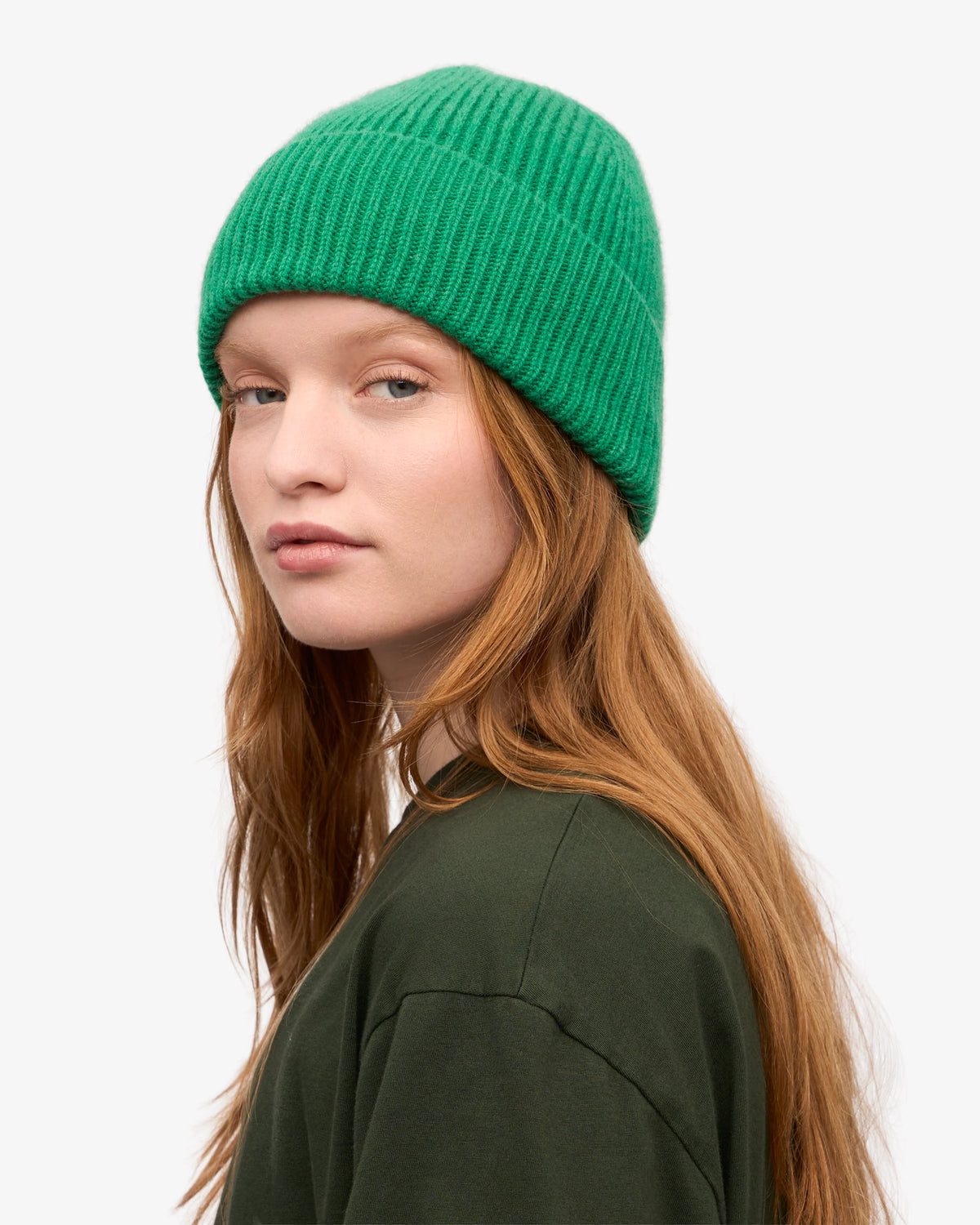 Colorful Standard 100% Recycled Merino Wool Beanie  - Kelly Green