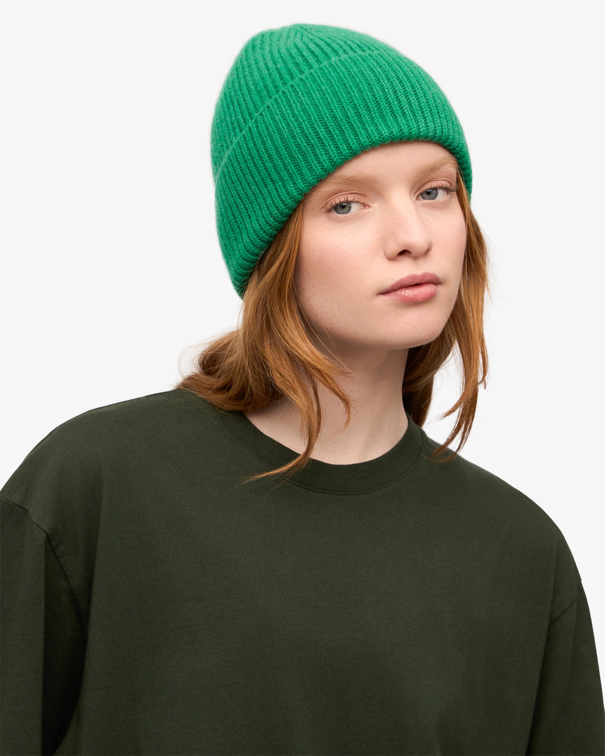 Colorful Standard 100% Recycled Merino Wool Beanie  - Kelly Green