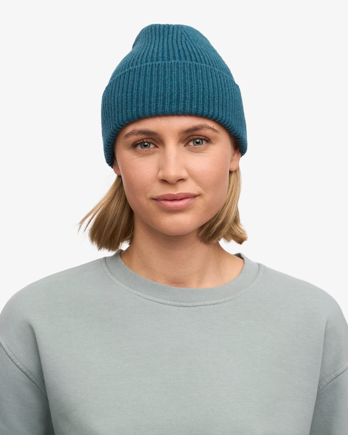 Colorful Standard 100% Recycled Merino Beanie - Ocean Green