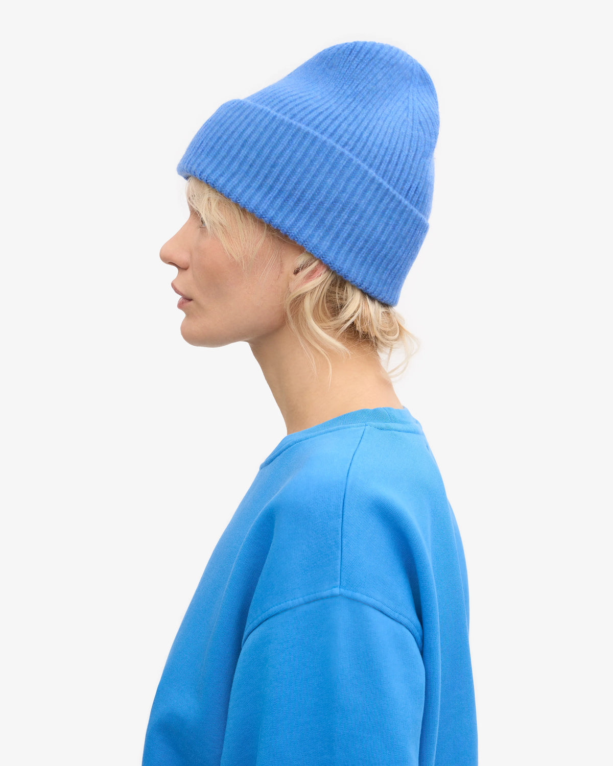 Colorful Standard 100% Recycled Merino Wool Beanie - Pacific Blue