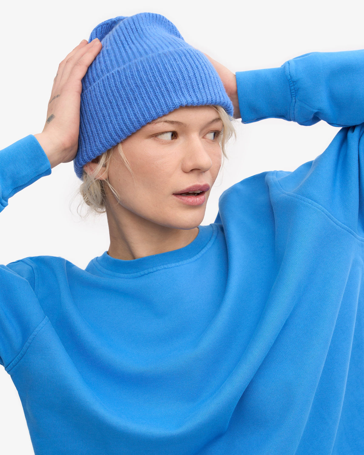 Colorful Standard 100% Recycled Merino Wool Beanie - Pacific Blue