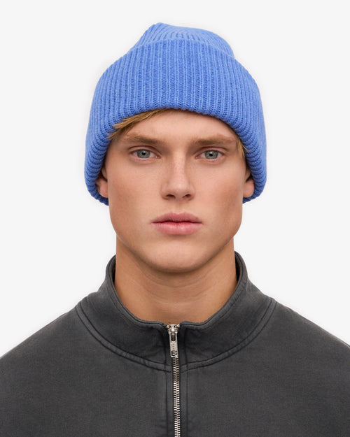 Colorful Standard 100% Recycled Merino Wool Beanie - Pacific Blue