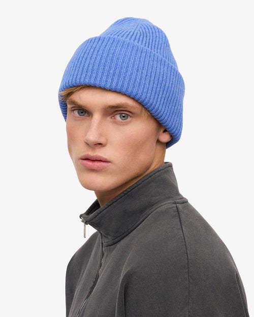 Colorful Standard 100% Recycled Merino Wool Beanie - Pacific Blue