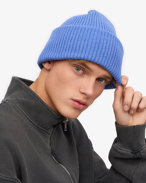 Colorful Standard 100% Recycled Merino Wool Beanie - Pacific Blue