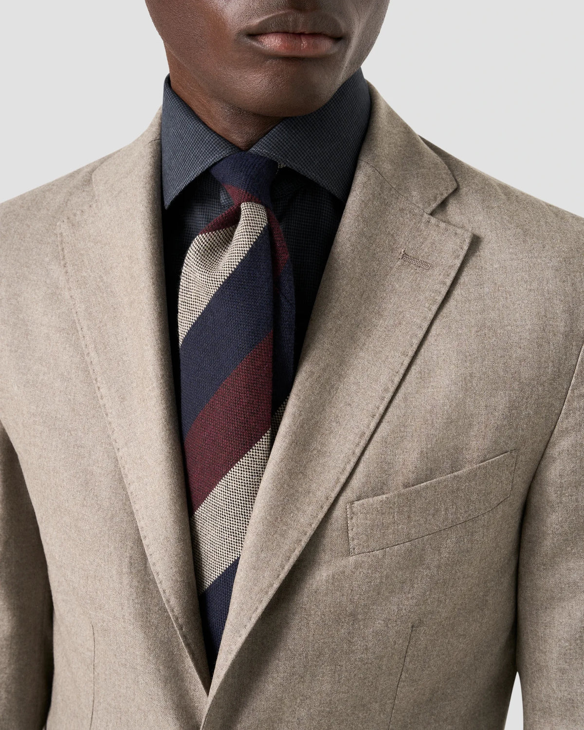 Eton Micro Check Signature Flannel Shirt - Dk Blue