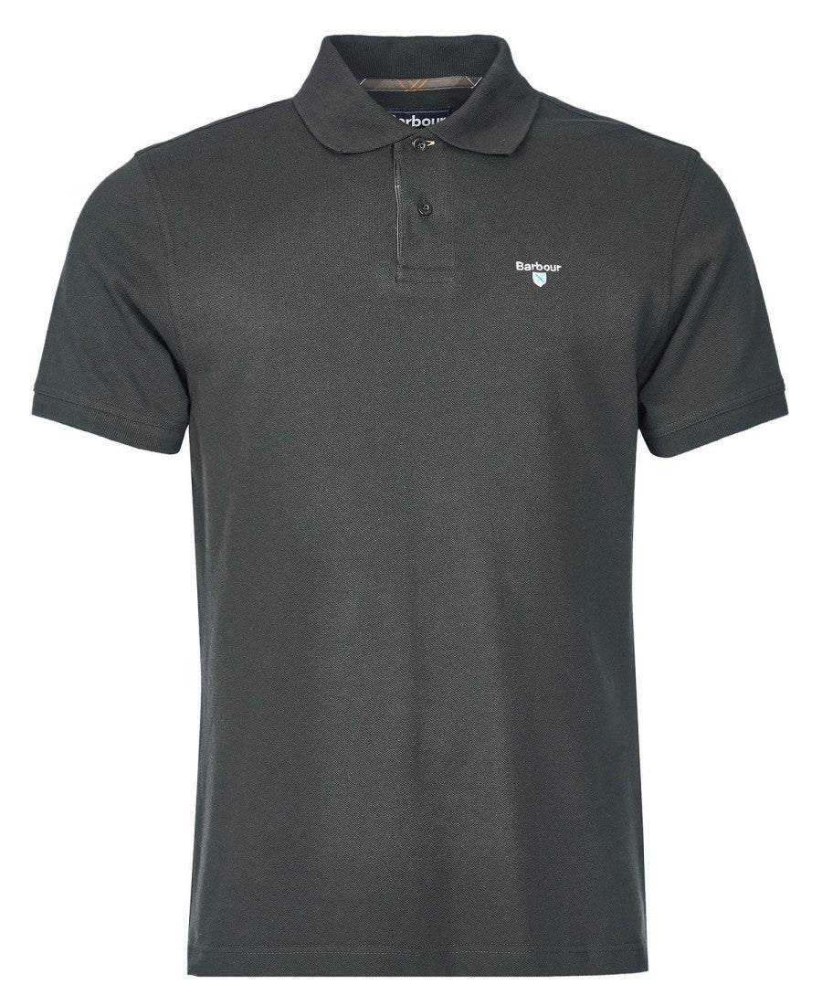 Barbour Tartan Pique Polo Shirt - Green