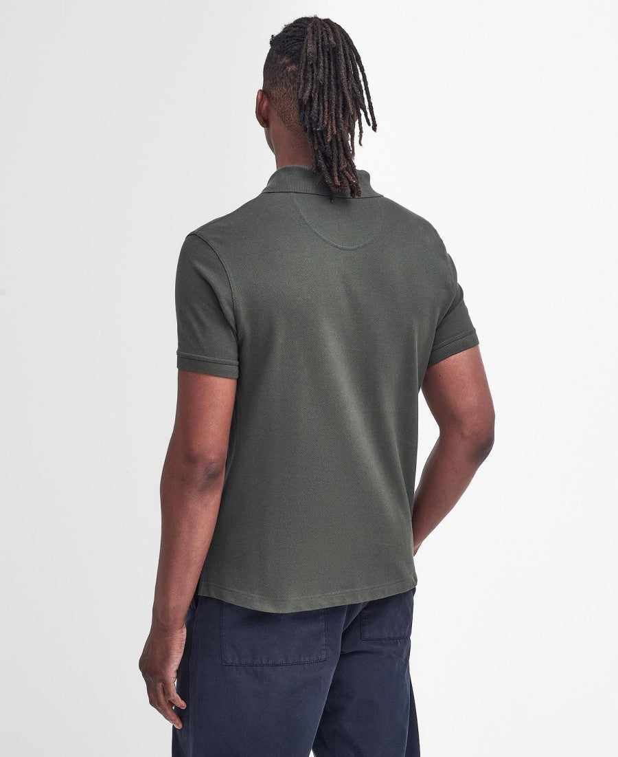 Barbour Tartan Pique Polo Shirt - Green