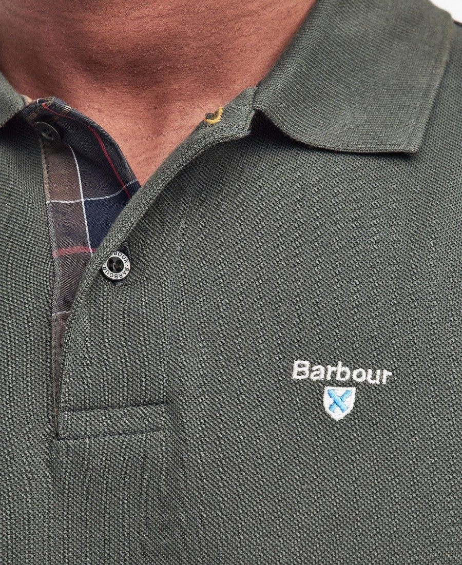 Barbour Tartan Pique Polo Shirt - Green