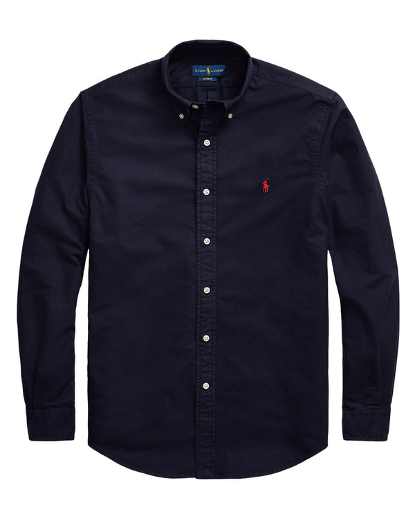 Polo Ralph Lauren Custom Fit Garment-Dyed Oxford Shirt - Navy