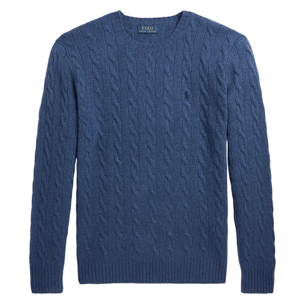 Polo Ralph Lauren Cable-Knit Wool-Cashmere Sweater - Navy