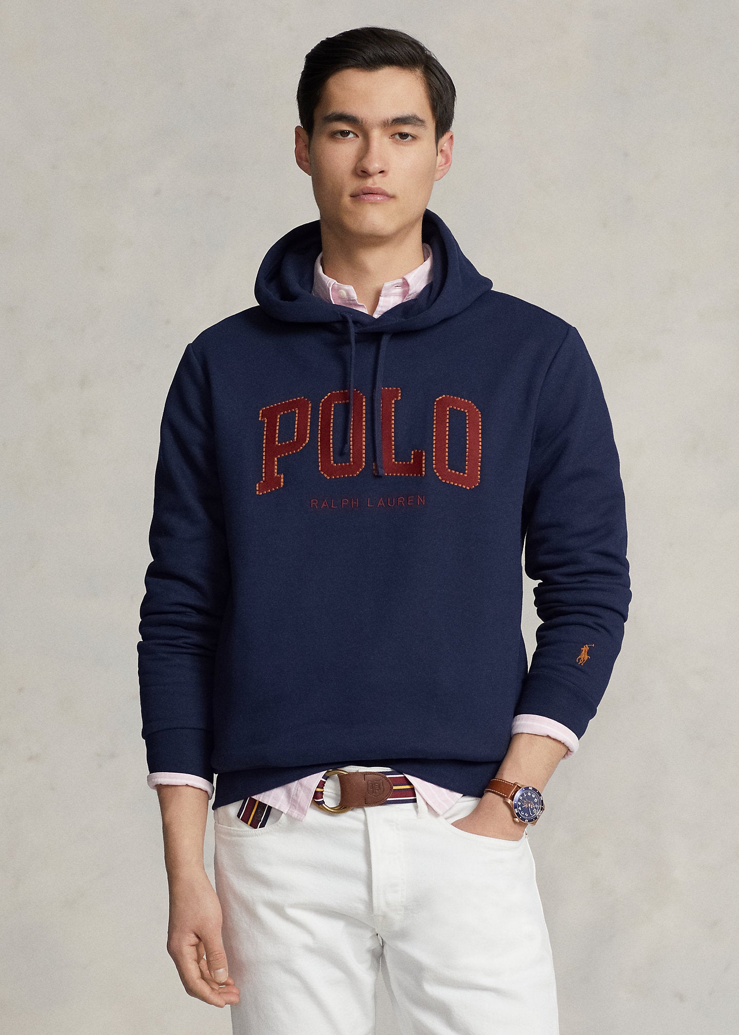 Polo Ralph Lauren Large Logo Hooded Sweatshirt Navy Galvin for Men