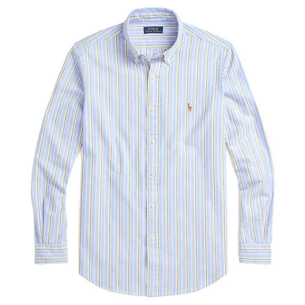 Polo Ralph Lauren Multi-Striped Long Sleeved Sport Shirt - Blue