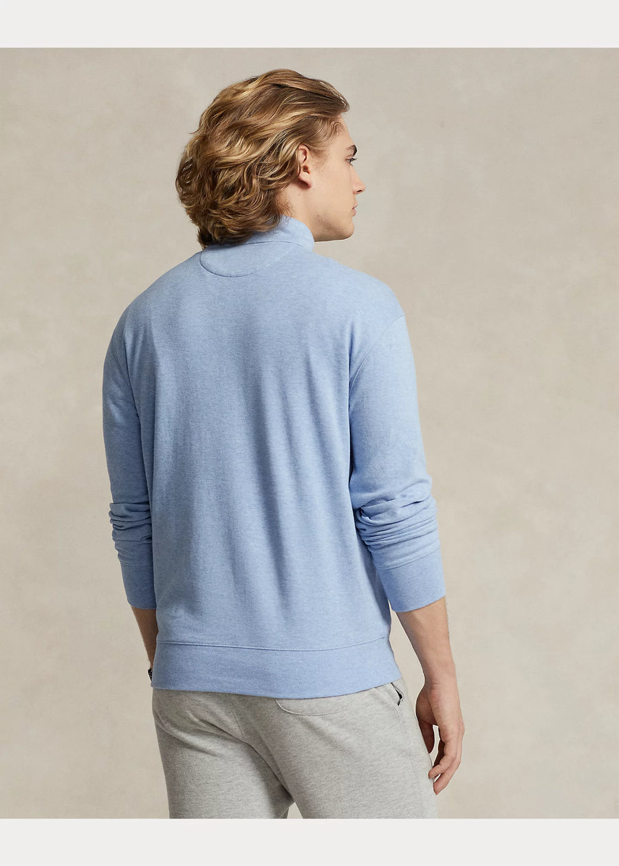 Polo Ralph Lauren Luxury Jersey Quarter-Zip Pullover - Blue
