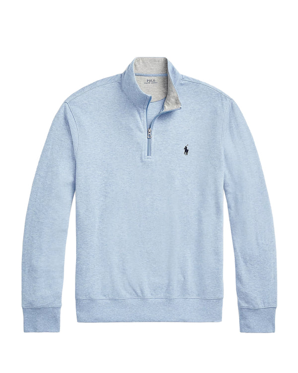 Polo Ralph Lauren Luxury Jersey Quarter-Zip Pullover - Blue