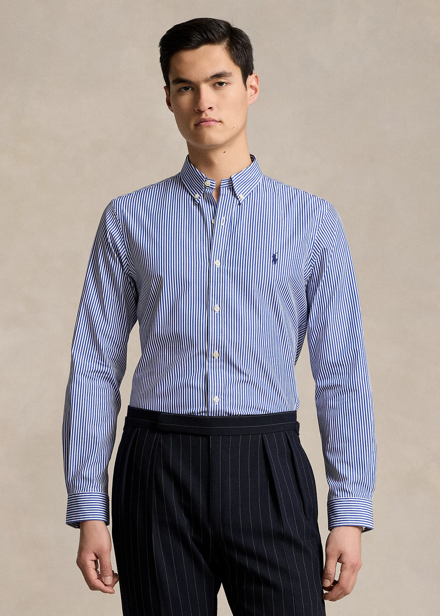 Polo Ralph Lauren Custom Fit Stretch Poplin Shirt - Blue