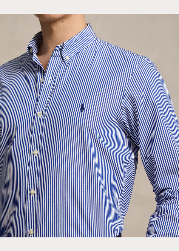 Polo Ralph Lauren Custom Fit Stretch Poplin Shirt - Blue
