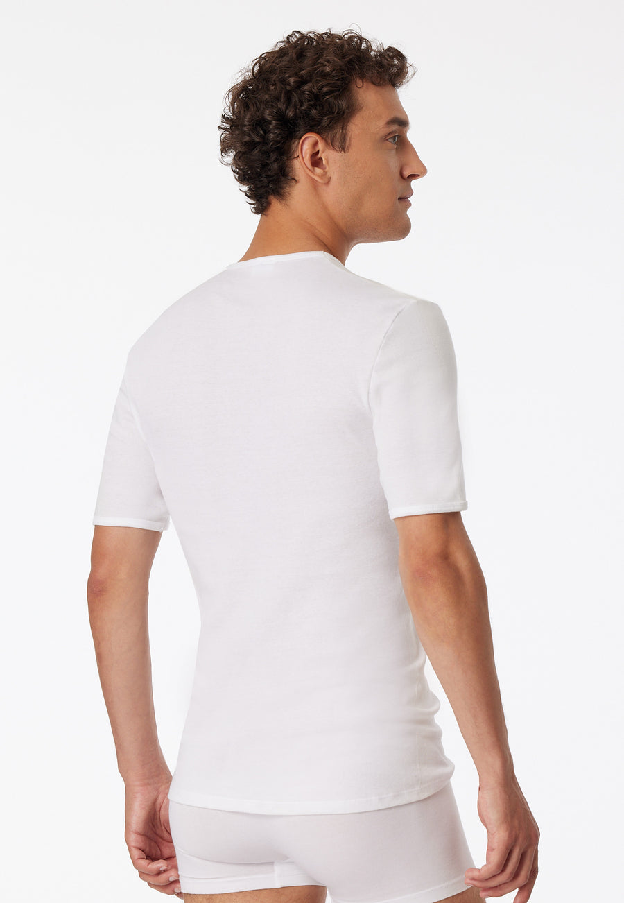 Schiesser Original Classics Fine Rib T-Shirt - White