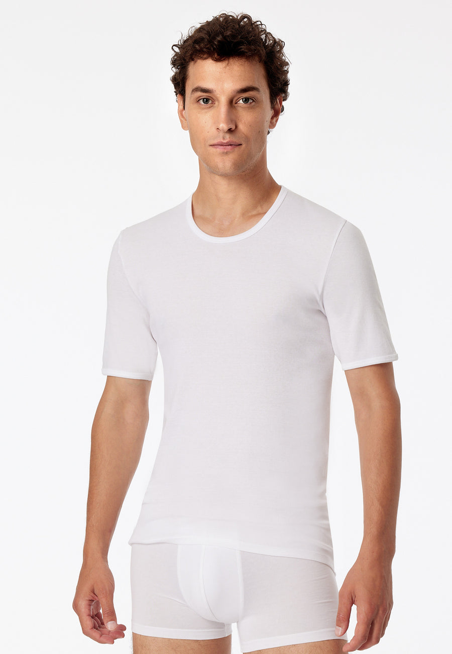Schiesser Original Classics Fine Rib T-Shirt - White